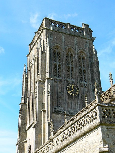 File:St Mary's church tower and clock, Batcombe - geograph.org.uk - 732451.jpg