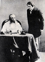 Konstantin Stanislavski and Vasily Kachalov in the Moscow Art Theatre production of Enough Stupidity in Every Wise Man, 1910.