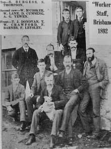 Staff of The Worker, 1892. StateLibQld 1 118840 Worker staff, Brisbane, 1892.jpg