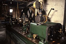 1863 Clayton & Shuttleworth horizontal steam engine, installed at a sawmill at Englefield, Berkshire since 1900