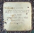 Stolperstein für Alice Goldschmidt