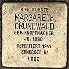 Stolperstein Margarete Grünewald Hilden.jpg