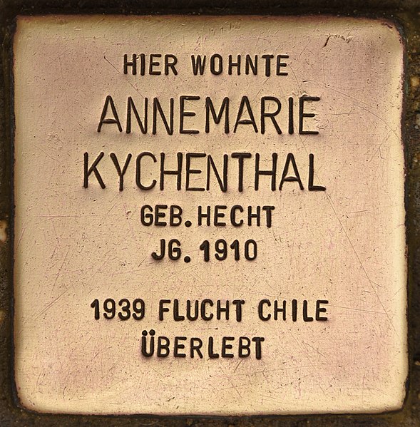 File:Stolperstein für Annemarie Kychenthal (Schwerin).jpg