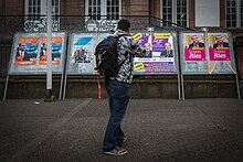 Les affiches des candidats à la mairie de Strasbourg