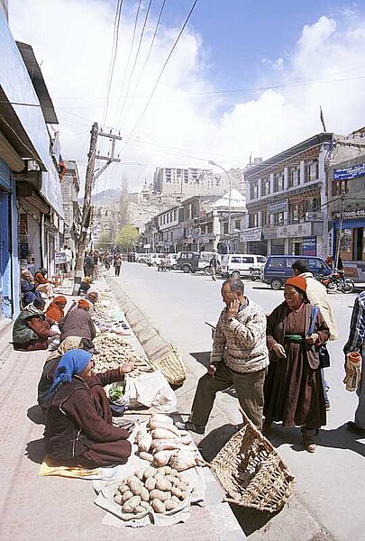 File:Street vendors in Leh, Ladakh, India (2001).jpg