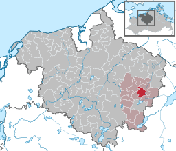 Läget för kommunen Sukow-Levitzow i Landkreis Rostock