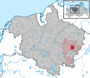 Poziția Sukow-Levitzow pe harta districtului Rostock
