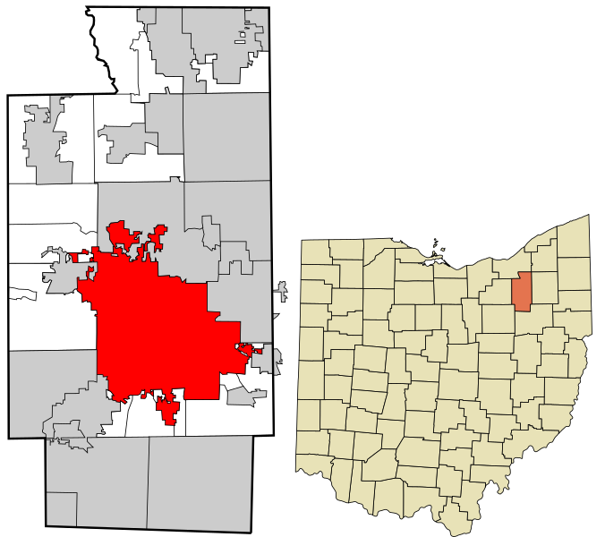 File:Summit County Ohio incorporated and unincorporated areas Akron highlighted.svg