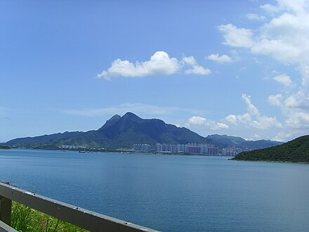 Tai Mei Tuk country park, looking south towards Shatin town, north eastern Hong Kong.