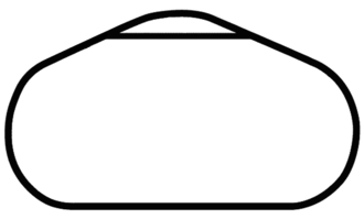 The layout of Talladega Superspeedway, the venue where the race was held. Talladega Superspeedway.png