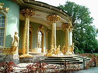 "Kineska kuća", vrtni paviljon palače Sanssouci. Sjeverni ulaz.