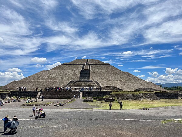 Front view of the Pyramid of the Sun