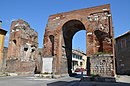 The Arch of Hadrian spanning the Appian Way, Northern side, Capua (14574900116).jpg