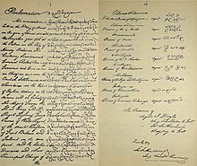 Un documento in 2 colonne: inglese a sinistra, singalese a destra.  13 pagine del trattato, 1 pagina della firma.
