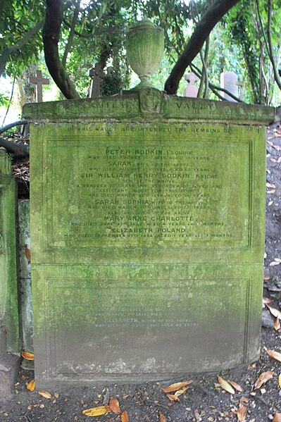 File:The grave of William Bodkin, Highgate Cemetery, London.jpg