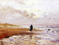 The Beach of Skagen, Thorvald Niss, ca. 1889