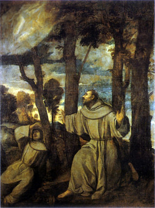 <i>Saint Francis Receiving the Stigmata</i> (Titian) Painting by Titian