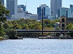 Trafalgar Bridge and Claisebrook, East Perth, March 2021 04.jpg