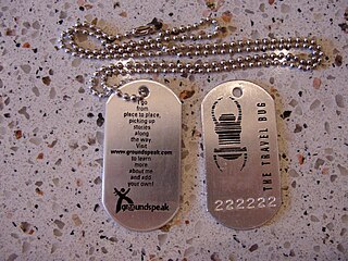 <span class="mw-page-title-main">Travel Bug</span> Dog tag used in Geocaching