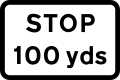 Plate use with "STOP" triangle to give distance to STOP line