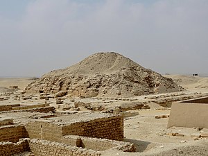 Nordøstlige side af Unas -pyramiden