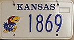 Licenza dell'Università del Kansas Plate.jpg