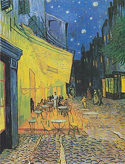 <i>Café Terrace at Night</i> Painting by Vincent van Gogh