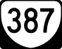 Marcador de la ruta estatal 387