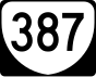 Маркер State Route 387 