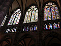 Parte alta delle pareti della navata centrale nella cattedrale di Notre-Dame di Strasburgo (navata gotica, dal 1225)