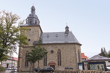 Stadtkirche Romrod gegenüber dem Schloss