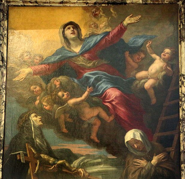 File:Volterrano, assunzione della vergine tra le ss. caterina da siena e margherita da cortona, 1677, 04.jpg