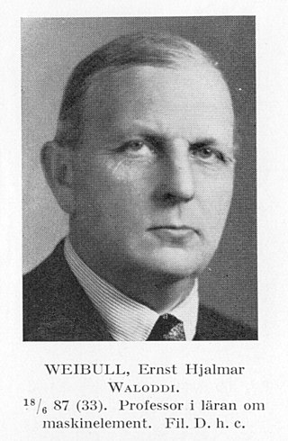 <span class="mw-page-title-main">Waloddi Weibull</span> Swedish mathematician (1887–1979)