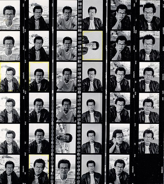 File:Wayne Wang contact sheet, San Francisco 1982.jpg