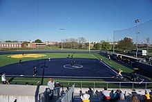 The Lady Buffs softball team in action against Texas A&M-Commerce in 2016 West Texas A&M vs. Texas A&M-Commerce softball 2016 27.jpg