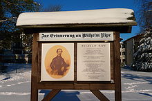 Gedenktafel auf dem Grundstück des ehemaligen Geburtshauses