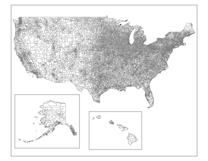 Map of wire center locations in the US Wire Center Locations.png