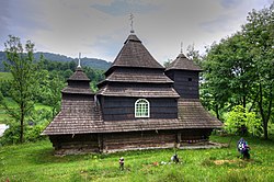 Wooden Church St. Michael of Ushok, Ukraine.jpg