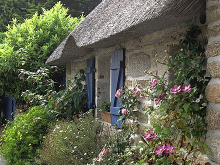 A cottage garden in Brittany