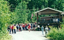 One of the entrances to the core. Ymca wanakita core.jpg