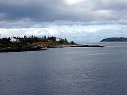 Blick auf das Skarberget-Gebiet in Tysfjord