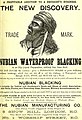 "Nubian Waterproof Blacking" leather polish ad in 1880 - from, The Chemist and Druggist (electronic resource) (IA b19974760M0267) (page 45 crop).jpg