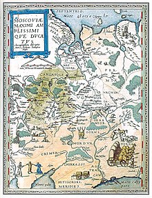 Map of Muscovy prepared by Anthony Jenkinson and Gerard de Jode (1593)