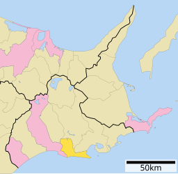 Kushiros läge i Kushiro subprefektur      Signifikanta städer      Övriga städer     Landskommuner