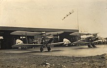 De Havilland DH.60 Cirrus Moths G-EBLX and G-EBLY at Cramlington Aerodrome, possibly during their naming ceremony on 26 November 1925