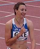 Als Sechste ihres Rennens in 23,37 s erreichte Maria Belimbasaki nicht das Finale