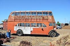 1952 Leyland OPD2 bus used by the Department of Performing Arts at the Darling Downs Institute of Advanced Education (DDIAE) 1952 Leyland OPD2.JPG