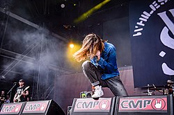 The band performing at Summer Breeze Festival in 2017 20170817 Dinkelsbuhl Summer Breeze While she sleeps 0153.jpg