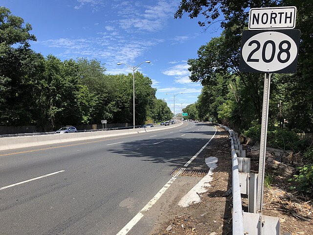 afvisning sår overdrive New Jersey Route 208 - Wikidata