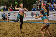 Deutsch: Beach Handball Champions Cup 2018 in Catania (ITA); Tag 1: 1. November – Frauen, Vorrundengruppe C: GRD Leça (PRT) - Beach Bazis Schleissheim (GER) 2:0 (18:12, 18:10) English: 2018 Beach Handball Champions Cup in Catania (ITA; Day 1: Template:Dateyear2018 – Women's Preliminary Round Group C: GRD Leça (PRT) - Beach Bazis Schleissheim (GER) 2:0 (18:12, 18:10)